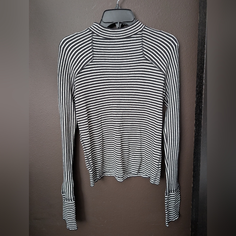 Striped Black and White Women's Top